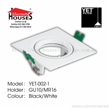 YET-002-1 PC WH SQ GU10