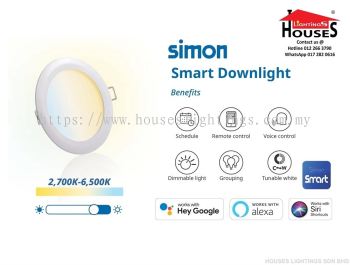 SIMON SMART DOWNLIGHT 1143 17W (6") WH-R LED (2700-6500K) DIMMABLE TUNABLE (WIFI)