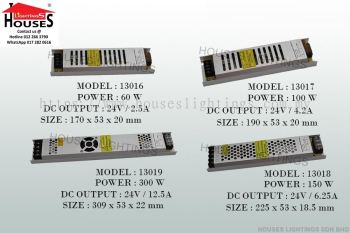 LED Strip 24V Transformer - 13016 13017 13018 13019