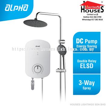 ALPHA - EVO i Rain Shower Instant Water Heater (DC Pump) - Ivory White