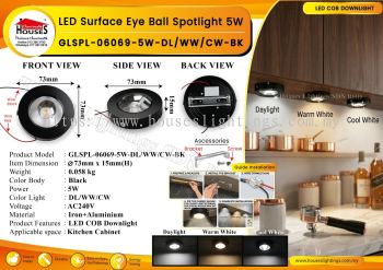 CABINET LIGHT 06069 5W BK LED-DL CW WW