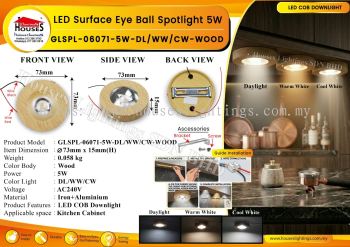 CABINET LIGHT 06070 5W WOOD LED-DL CW WW