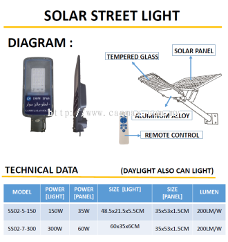 Solar Street Light 150W 300W 350W