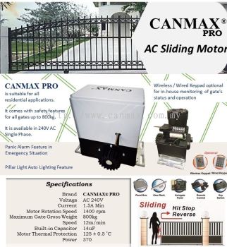 CANMAX PRO AC240 Sliding Motor