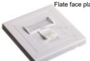 Nexans LANmark EU Style 86��86 Flat Face Plate (1port / 2port) Snap-in, white