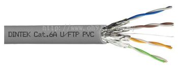 DINTEK Cat6A SFTP 23AWG PVC Cable, Gray, 305m