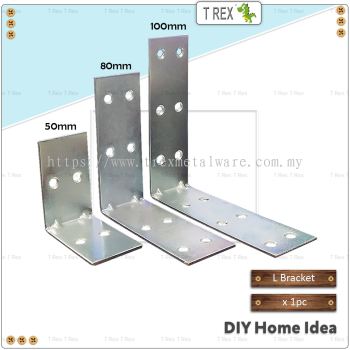 T Rex DIY Multi Use L Shape Metal Bracket (Zinc)