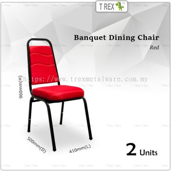 2 Units 3V High Quality Banquet Chair Dining Chair (Red)