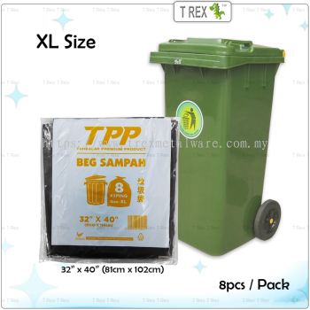 XL Size (32" x 40") Garbage Bag - 8pcs/Bag