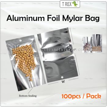 100pcs Aluminum Foil Mylar Bag / Semi Metalized Bag with Bottom Sealing