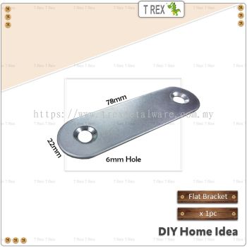 T Rex DIY 22mm x 78mm Furniture Flat Bracket (Zinc)