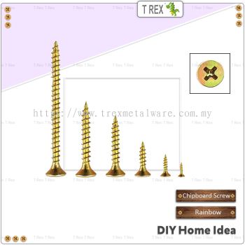 T Rex DIY Chipboard Screw (Rainbow)