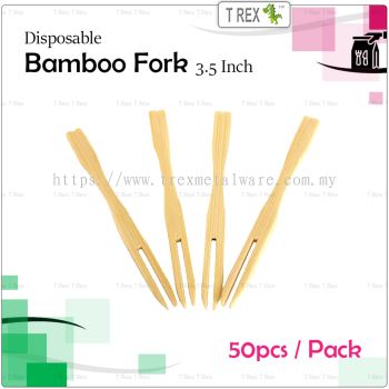 50pcs Disposable Bamboo Fork