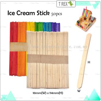 Wooden Ice Cream Stick - 50pcs