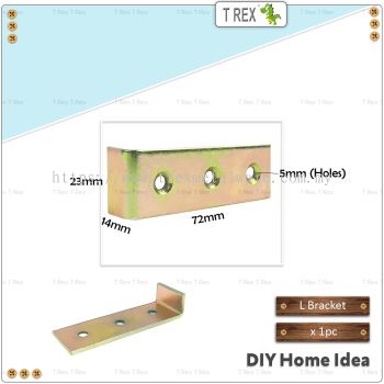 T Rex DIY 14mmx23mmx72mm L Shape Bracket (Rainbow)