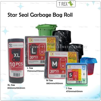 Star Seal Garbage Bag Roll - 4 Sizes