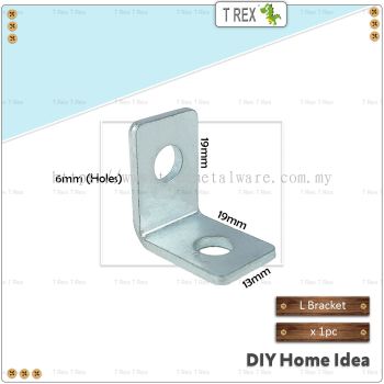 T Rex DIY 13mmx19mmx19mm L Shape Metal Bracket (Zinc)