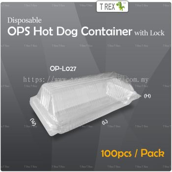 100pcs Disposable OPS Hot Dog Container With Lock