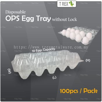 100pcs Disposable OPS Egg Tray Without Lock - 10 Grids