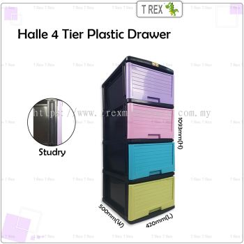 Halle 4 Tier Plastic Drawer - Random Color