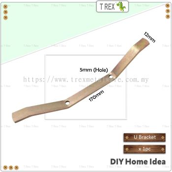 T Rex DIY 3mmx12mmx170mm U Shape Metal Bracket (Rainbow)