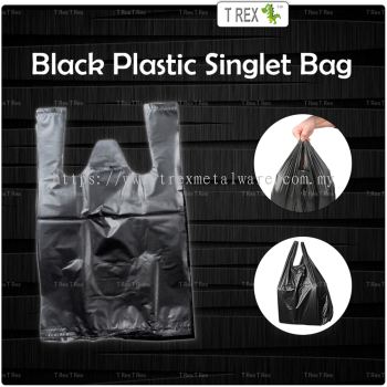 Black Plastic Singlet Bag