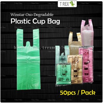 50pcs Winstar Oxo Degradable Plastic Cup Bag