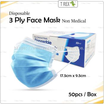 50pcs Non Medical Disposable 3 PLy Face Mask
