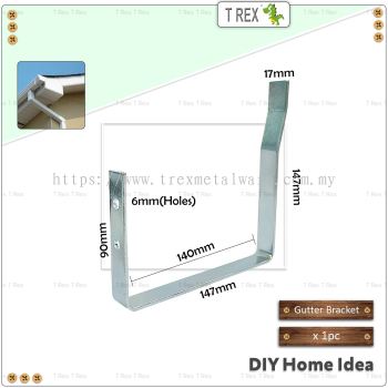 T Rex DIY 147mmx17mmx147mm Gutter Flat Bar Iron Bracket