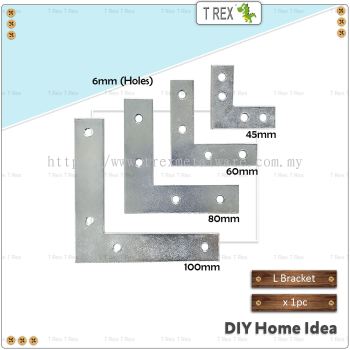 T Rex DIY Flat Steel Metal Angle L Bracket