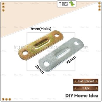 T Rex DIY 22mmx73mm Strong Flat Bracket (Zinc / Rainbow)