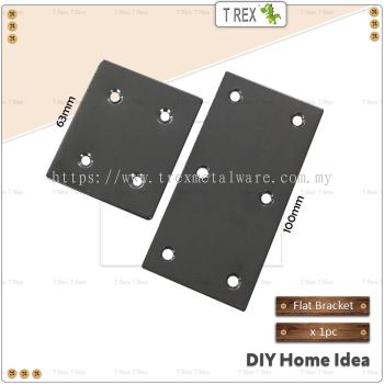 T Rex DIY Furniture Hardware Epoxy Black Flat Joint Plate