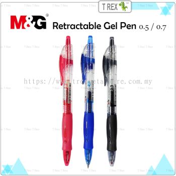 M&G Retractable Gel Pen R3 0.5mm / R5 0.7mm