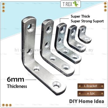 T Rex DIY Super Thick Steel Metal Angle L Bracket (Zinc)