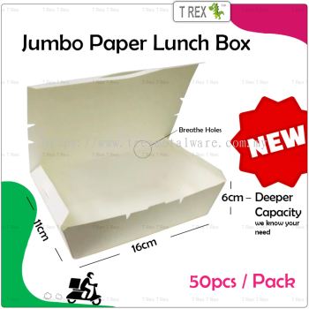 50pcs T Rex Jumbo Disposable Paper Lunch Box