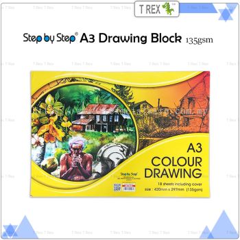 Step by Step A3 Colour Drawing Block