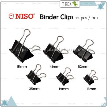 Niso Binder Clips 12pcs