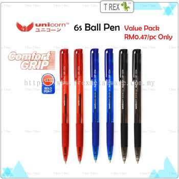 Unicorn 6s Comfort Grip Ball Pen 323 1.0mm