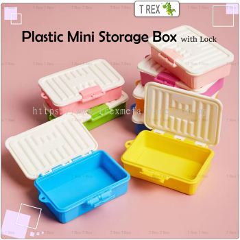 T Rex Samy PP Plastic Mini Storage Box with Cover Lock