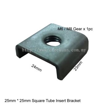 Square Insert Nut Bracket M6 Gear / M8 Gear 
