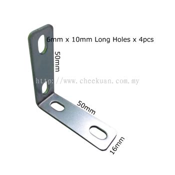 L Bracket With 4 Long Holes 
