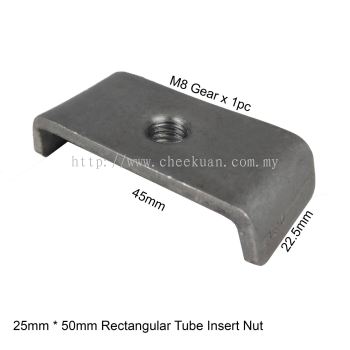 Rectangular Tube Insert Nut With M8 Gear