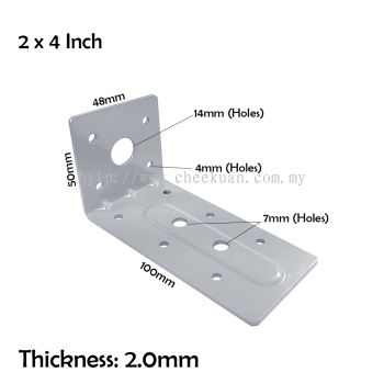 Roofing L Shape Bracket - Epoxy Silver