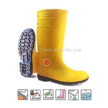 MK-SSS-9200 PVC RAIN SHOES (YLW)