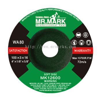 MK-WEL-12600-04WA FLEXIBLE SOFT DISC GRINDING WHEEL (WA 80)