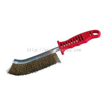 MK-WEL-13006 10" BRAKE SHOE CLEANING BRUSH Plastic covered handle Metal sheet body Chrome plated