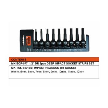 MK-SET-BIT001 09 PCS BIT SOCKET SET (84016M)