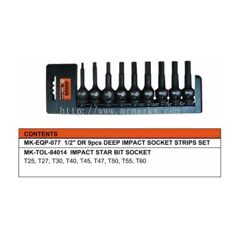 MK-SET-BIT002 09 PCS BIT SOCKET SET (84014)