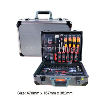 MK-SET-0392 130 PCS TOOLS KIT SET (ALU. CASE)