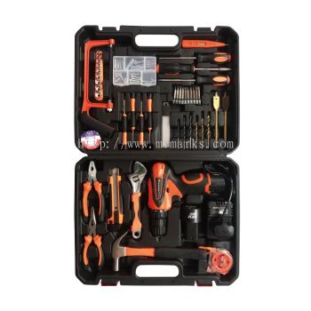 MKX-2010N-16.0V 46pcs MARK-X 12V CORDLESS DRILL AND TOOLS KIT-ORANGE